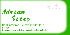 adrian vitez business card